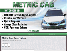 Tablet Screenshot of metric-cab.com